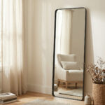 66" Black Steel Framed Full Length Mirror - Image 7