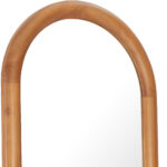 66" Natural Solid Wood Arch Framed Full Length Mirror - Image 6
