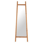 70" Natural Solid Wood Leaning Geometric Framed Standing Mirror - Image 3