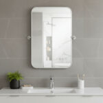 Set of Two 32" Silver Metal Framed Accent Mirrors - Image 2