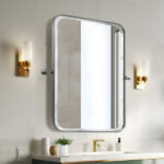Set of Two 32" Silver Metal Framed Accent Mirrors - Image 6