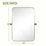 Set of Two 32" Silver Metal Framed Accent Mirrors - Image 10