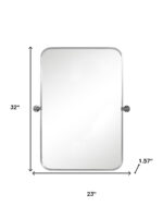 Set of Two 32" Silver Metal Framed Accent Mirrors - Image 9