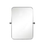 Set of Two 32" Silver Metal Framed Accent Mirrors - Image 3