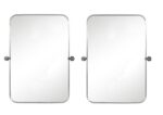 Set of Two 32" Silver Metal Framed Accent Mirrors - Image 4