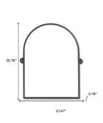 36" Black Metal Arch Tilting Framed Accent Mirror - Image 8