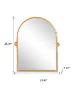 36" Gold Metal Arch Tilting Framed Accent Mirror - Image 9