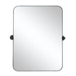 36" Black Metal Tilting Framed Accent Mirror - Image 2