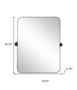 36" Black Metal Tilting Framed Accent Mirror - Image 8