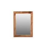 44" Brown Solid Wood Live Edge Framed Accent Mirror - Image 2