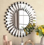 32" Silver Sunburst Unframed Accent Mirror - Image 7