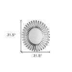 32" Silver Sunburst Unframed Accent Mirror - Image 9