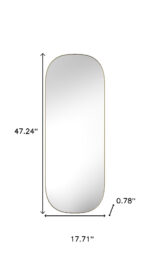 47" Gold Oval Framed Full Length Hanging Mirror - Image 5