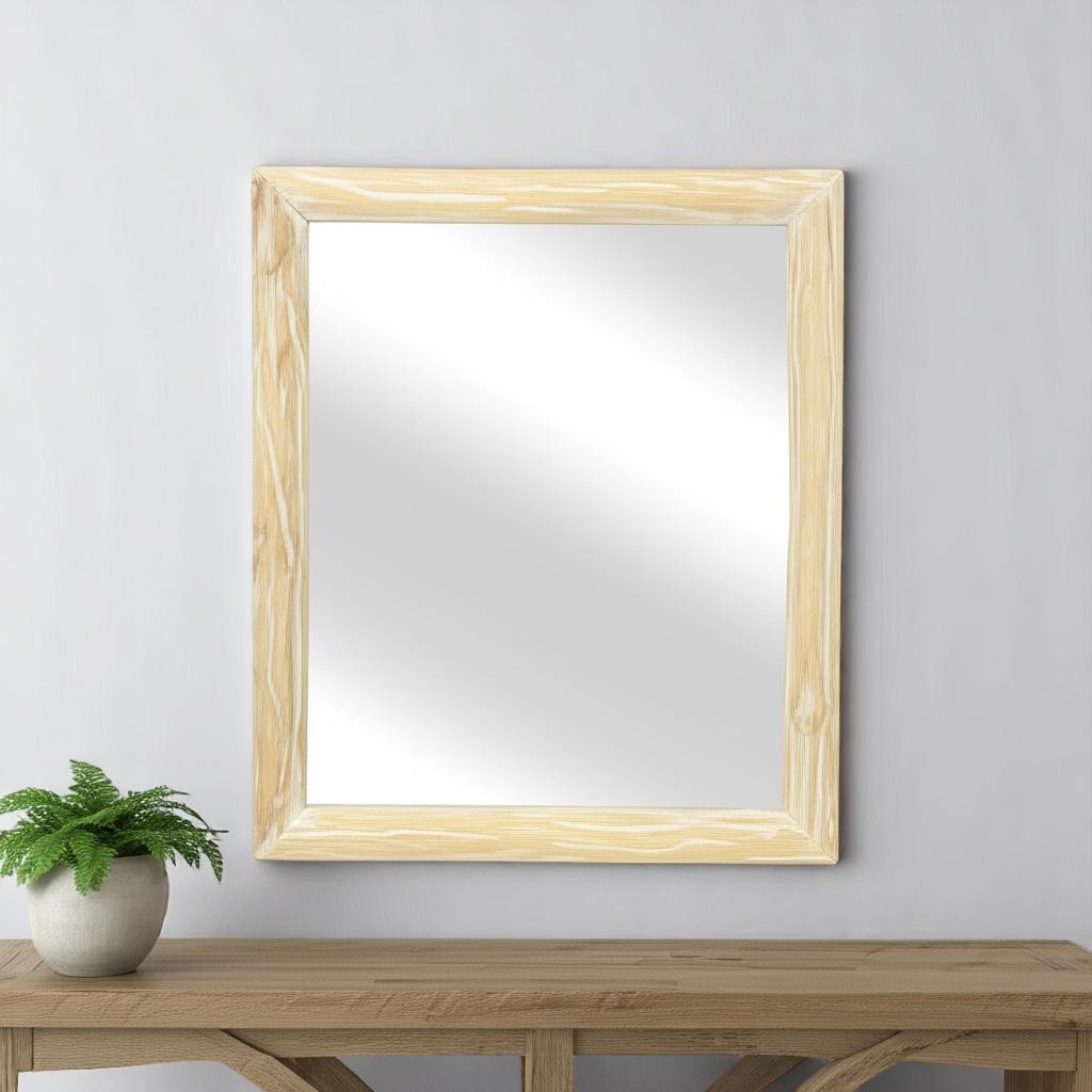 569928_11_2Rq8Dgtd-3.jpg 20" Natural Solid Wood Accent Mirror - Image 1