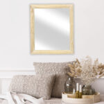 20" Natural Solid Wood Accent Mirror - Image 8