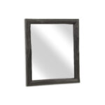 20" Black Solid Wood Accent Mirror - Image 6