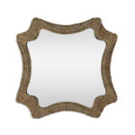 38" Brown Abstract Floating Rope Framed Accent Mirror - Image 2