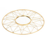 32" Gold Metal Round Accent Mirror - Image 3