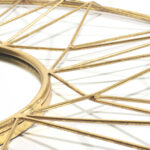 32" Gold Metal Round Accent Mirror - Image 5