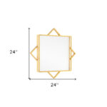 24" Gold Metal Geo Square Accent Mirror - Image 8