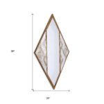 38" Brass And Silver Mixed Metal Diamond Accent Mirror - Image 11