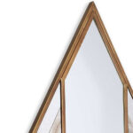 38" Brass And Silver Mixed Metal Diamond Accent Mirror - Image 6