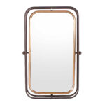 28" Black And Gold Metal Tilting Accent Mirror - Image 2