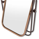 28" Black And Gold Metal Tilting Accent Mirror - Image 7