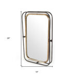 28" Black And Gold Metal Tilting Accent Mirror - Image 8