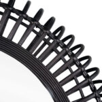 31" Black Bamboo Pierced Round Accent Mirror - Image 7