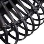 31" Black Bamboo Pierced Round Accent Mirror - Image 8