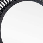 31" Black Bamboo Pierced Round Accent Mirror - Image 4