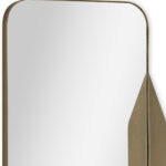28" Bronze Metal Accent Mirror - Image 6