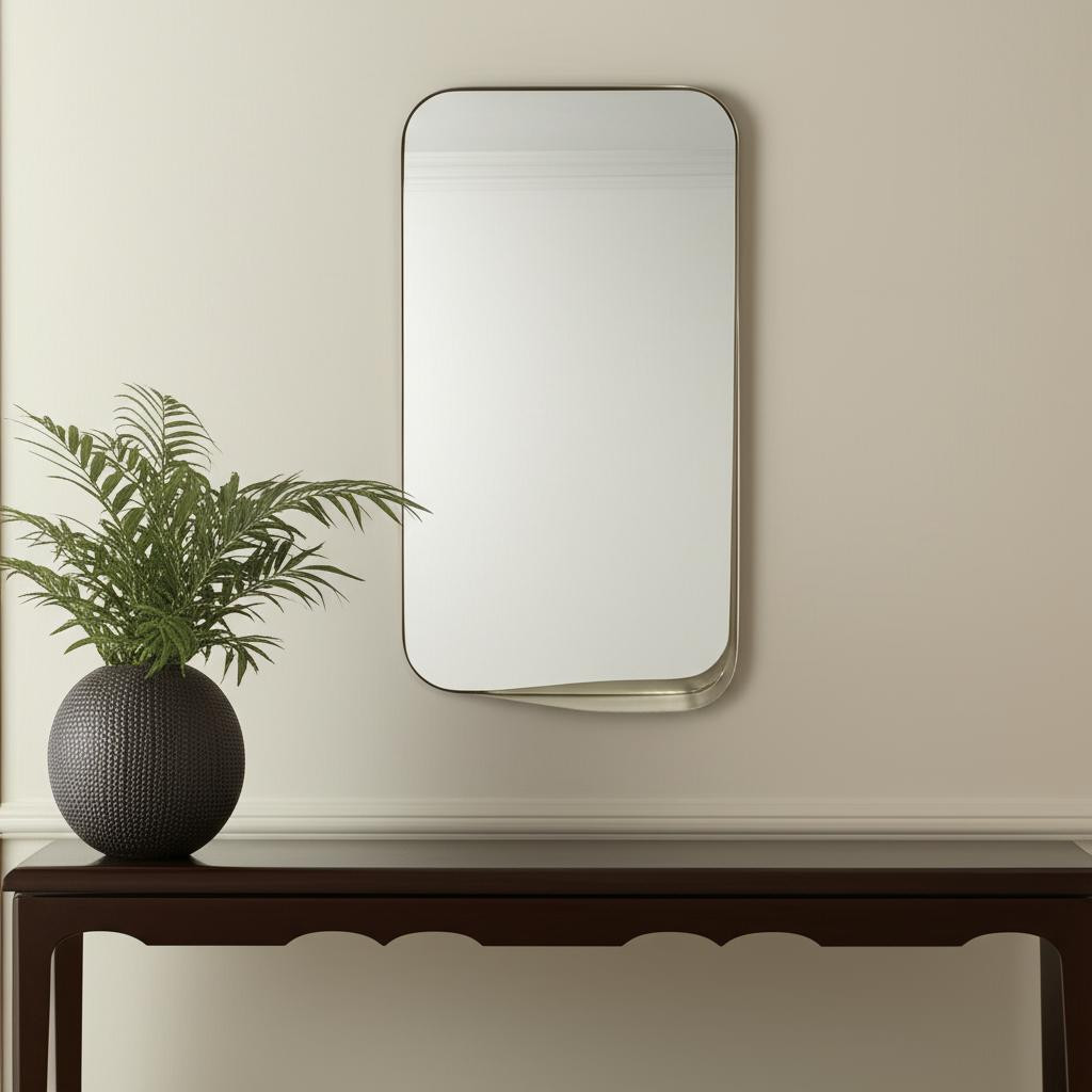 574046_17_BgnXaBHr.jpg 28" Bronze Metal Accent Mirror - Image 1