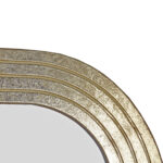 48" Gold Wood Abstract Accent Mirror - Image 6