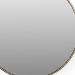 36" Antiqued Brass Iron Round Framed Accent Mirror - Image 4