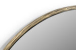 24" Antiqued Brass Iron Round Framed Accent Mirror - Image 5