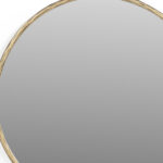 24" Antiqued Brass Iron Round Framed Accent Mirror - Image 4