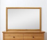 40" Natural Solid Wood Framed Mounted Accent Mirror - Image 2