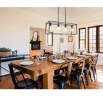 Black Metal Four Light Caged Rectangular Hanging Pendent Light - Image 14