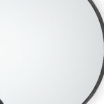 30" Black Metal Scalloped Framed Accent Mirror - Image 3