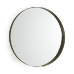 24" Gold Metal Round Framed Accent Mirror - Image 3