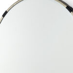 24" Gold And Black Metal Round Framed Accent Mirror - Image 3