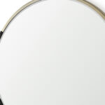 29" Gold And Black Metal Round Framed Accent Mirror - Image 3
