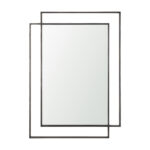 43" Gray Metal Double Frame Accent Mirror - Image 2