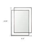 43" Gray Metal Double Frame Accent Mirror - Image 5