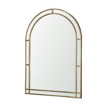 48" Gold Metal Double Arch Framed Accent Mirror - Image 4