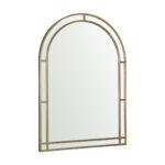 48" Gold Metal Double Arch Framed Accent Mirror - Image 3