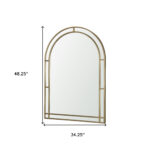 48" Gold Metal Double Arch Framed Accent Mirror - Image 11