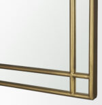 48" Gold Metal Double Arch Framed Accent Mirror - Image 6